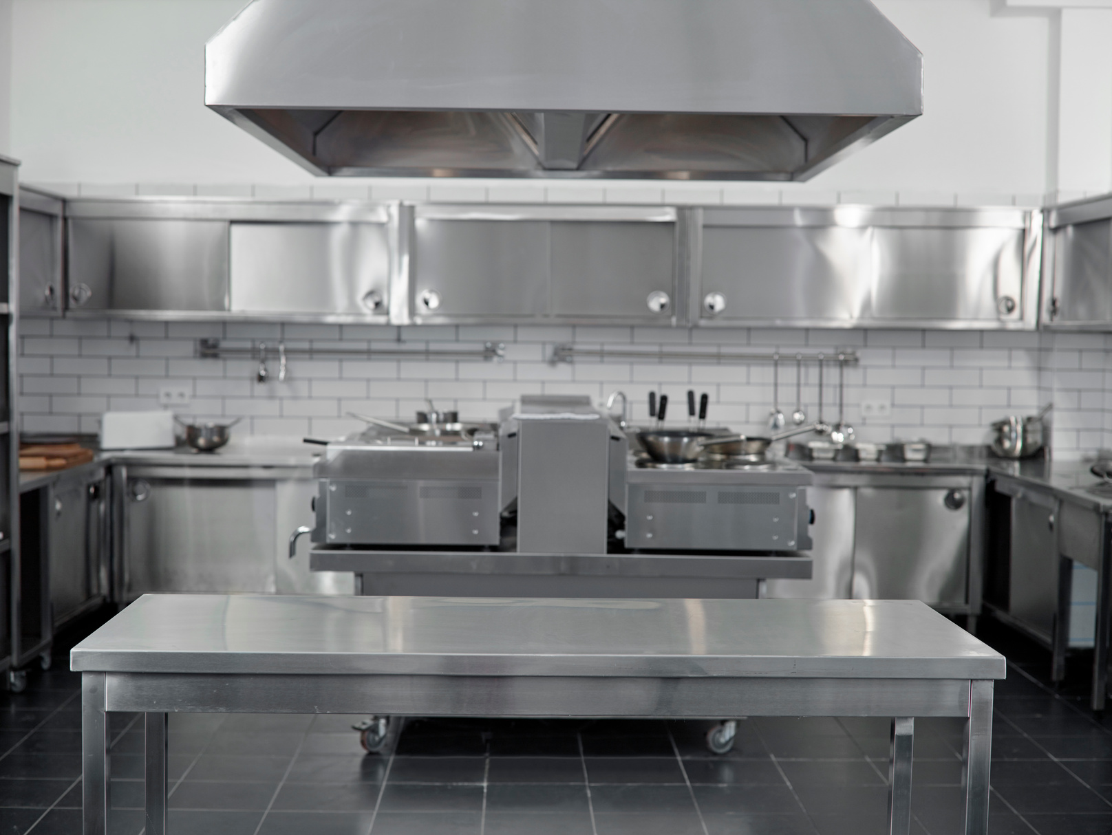 Empty commercial kitchen